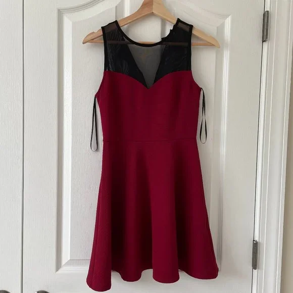 Forever 21 | Dresses | Forever 2 Pink Dress Mesh Necklines Size S | Poshmark